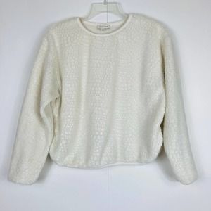 Stellah Fleece Crew Sweater LS Pullover Boxy Fit